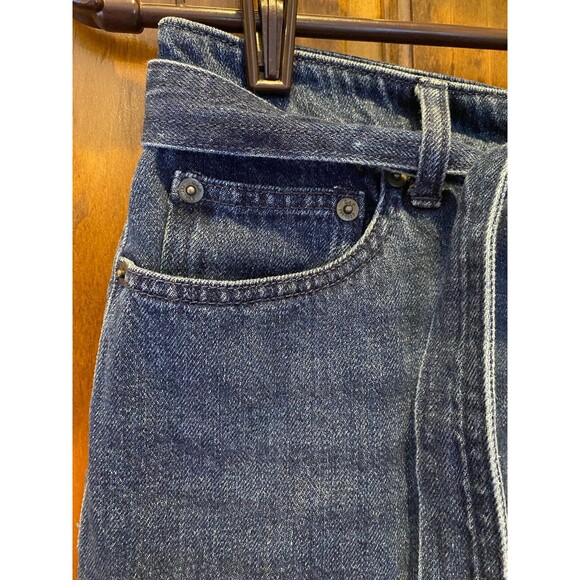 GAP Retro Skirt Denim Women’s Size 8 / 29T Casual  w/ Belt & Kick Pleat - Picture 3 of 9
